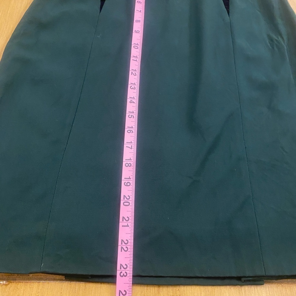 Escada Women’s Wool Green Black Lined Knee Length Skirt Classic Business M - Picture 10 of 13